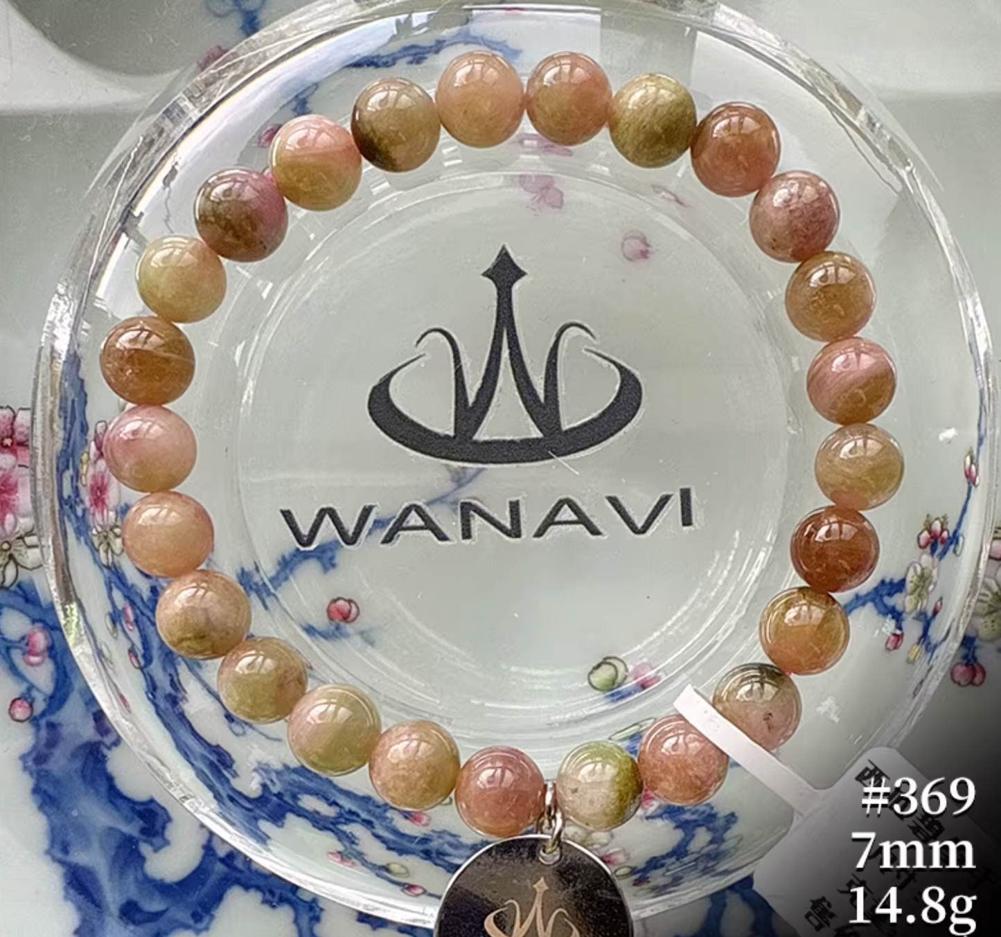 Watermelon Tourmaline Bracelet｜WANAVI Natural Crystal Collector's Bracelet, Designer Energy Jewelry