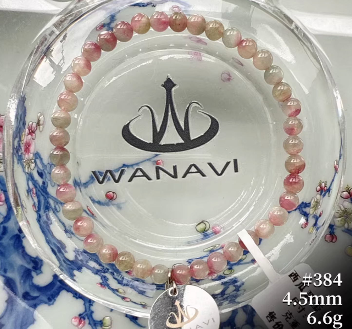Watermelon Tourmaline Bracelet｜WANAVI Natural Crystal Collector's Bracelet, Designer Energy Jewelry