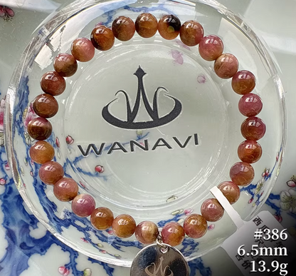 Watermelon Tourmaline Bracelet｜WANAVI Natural Crystal Collector's Bracelet, Designer Energy Jewelry