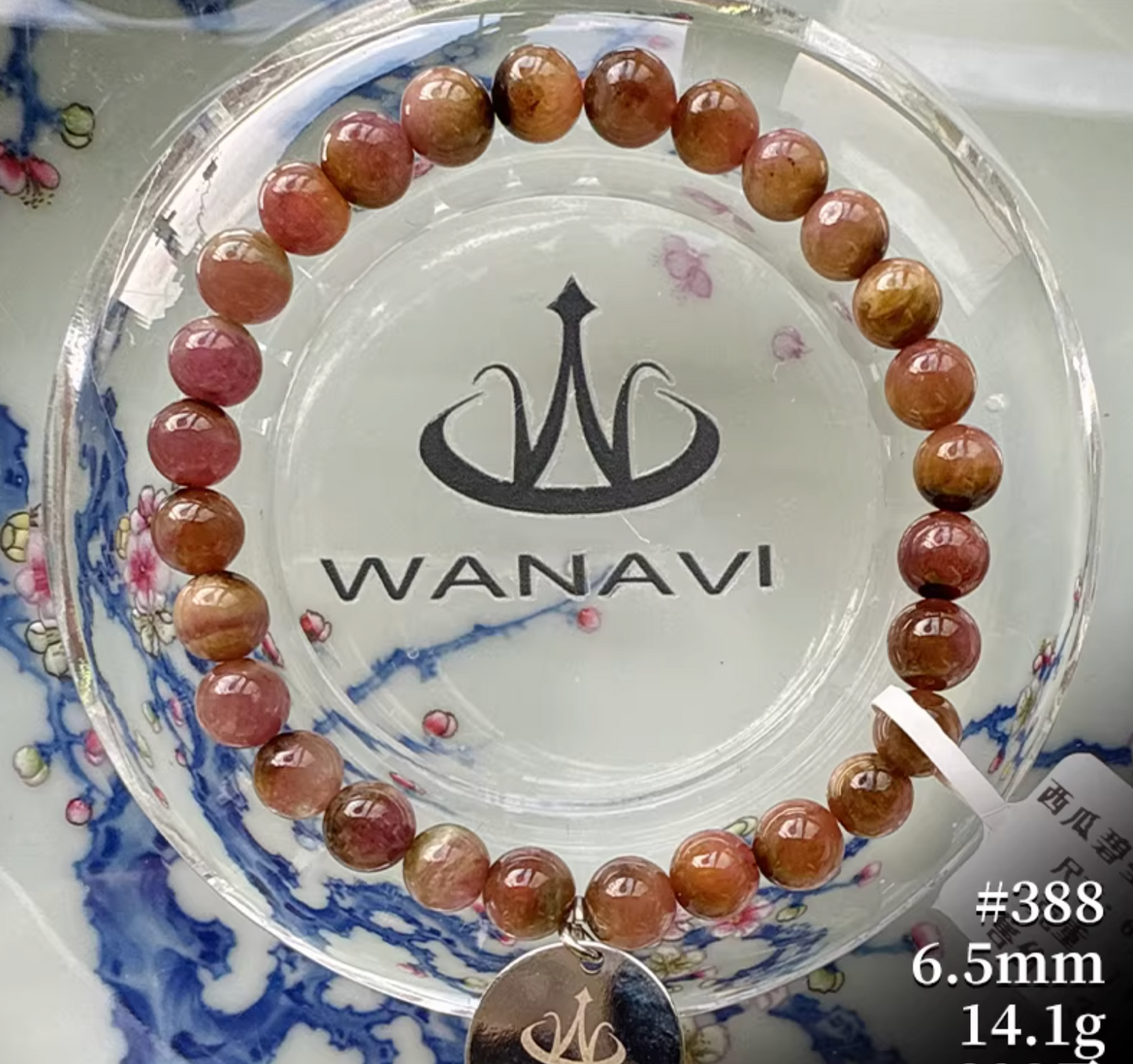 Watermelon Tourmaline Bracelet｜WANAVI Natural Crystal Collector's Bracelet, Designer Energy Jewelry