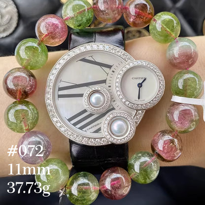 Watermelon Tourmaline Bracelet｜WANAVI Natural Crystal Collector's Bracelet, Designer Energy Jewelry