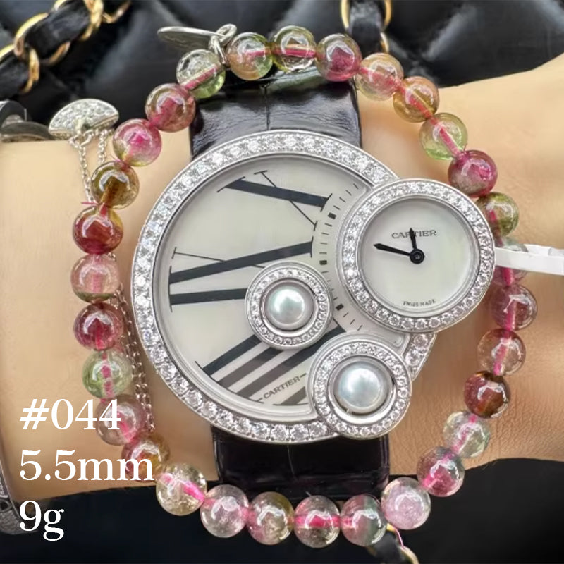 Watermelon Tourmaline Bracelet｜WANAVI Natural Crystal Collector's Bracelet, Designer Energy Jewelry