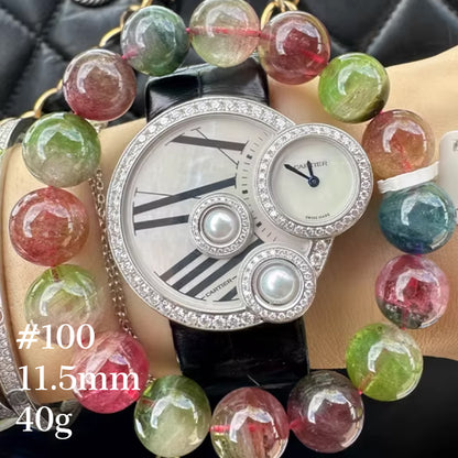 Watermelon Tourmaline Bracelet｜WANAVI Natural Crystal Collector's Bracelet, Designer Energy Jewelry