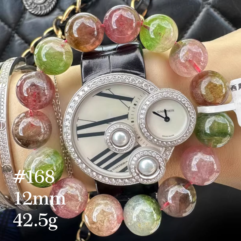 Watermelon Tourmaline Bracelet｜WANAVI Natural Crystal Collector's Bracelet, Designer Energy Jewelry