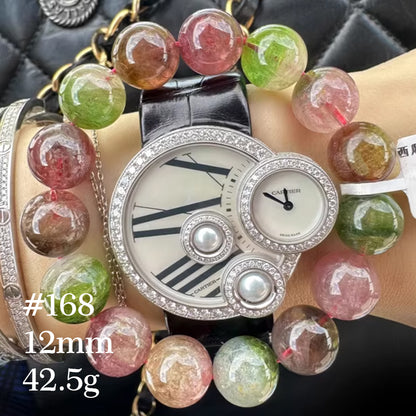 Watermelon Tourmaline Bracelet｜WANAVI Natural Crystal Collector's Bracelet, Designer Energy Jewelry